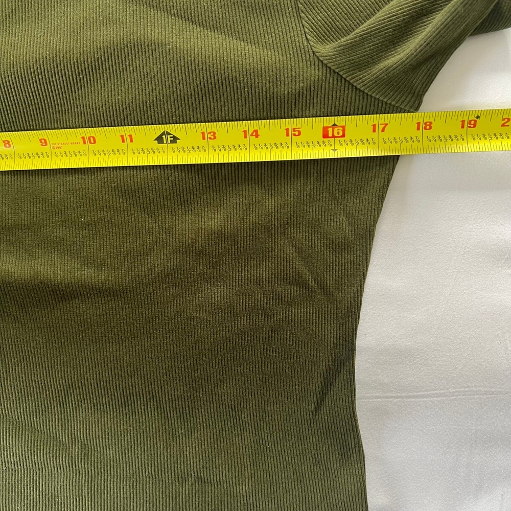 Universal‎ Thread Olive Green Ribbed Long Sleeve Crew Neck Top Medium gorpcore - Picture 7 of 9